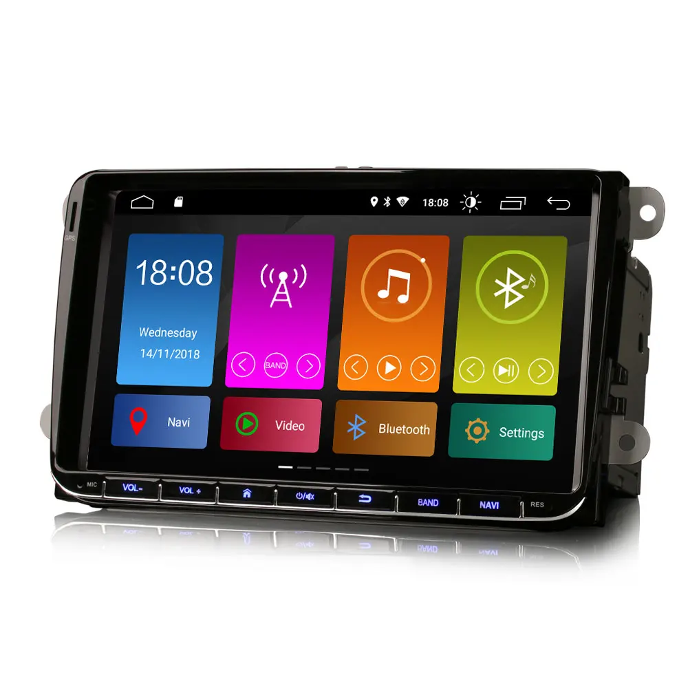 Perfect 9" Android 9.0 Pie OS Car Multimedia GPS Radio for Skoda Praktik 2007-2011 Yeti 2009-2015 Patrick 2004-2008 Roomster 2003-2015 4
