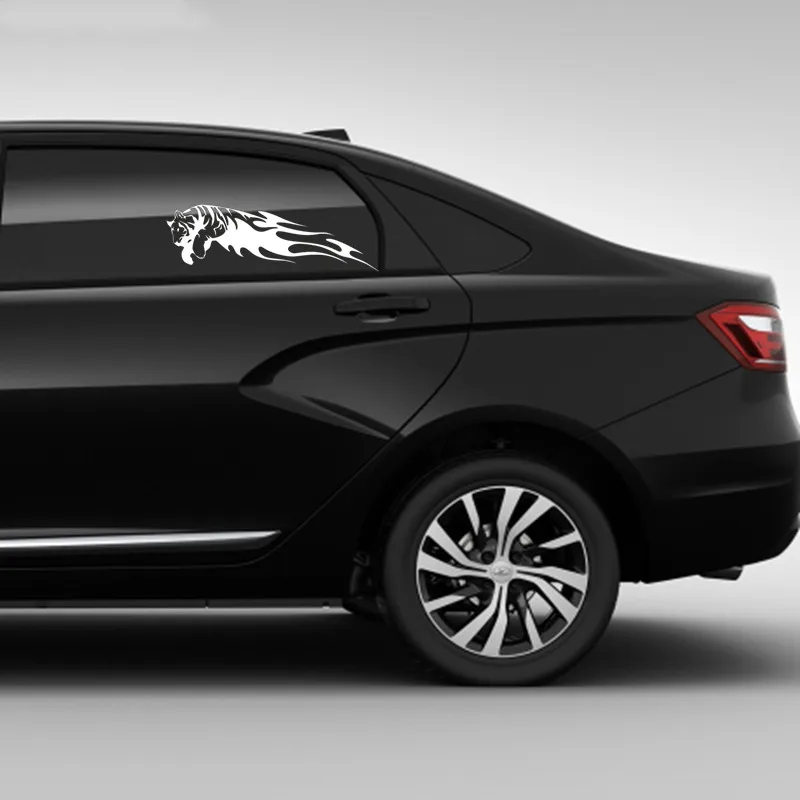 EBdecal tiger jumping car For Auto Car/Bumper/Window виниловая наклейка наклейки DIY Decoration CT556|Наклейки на