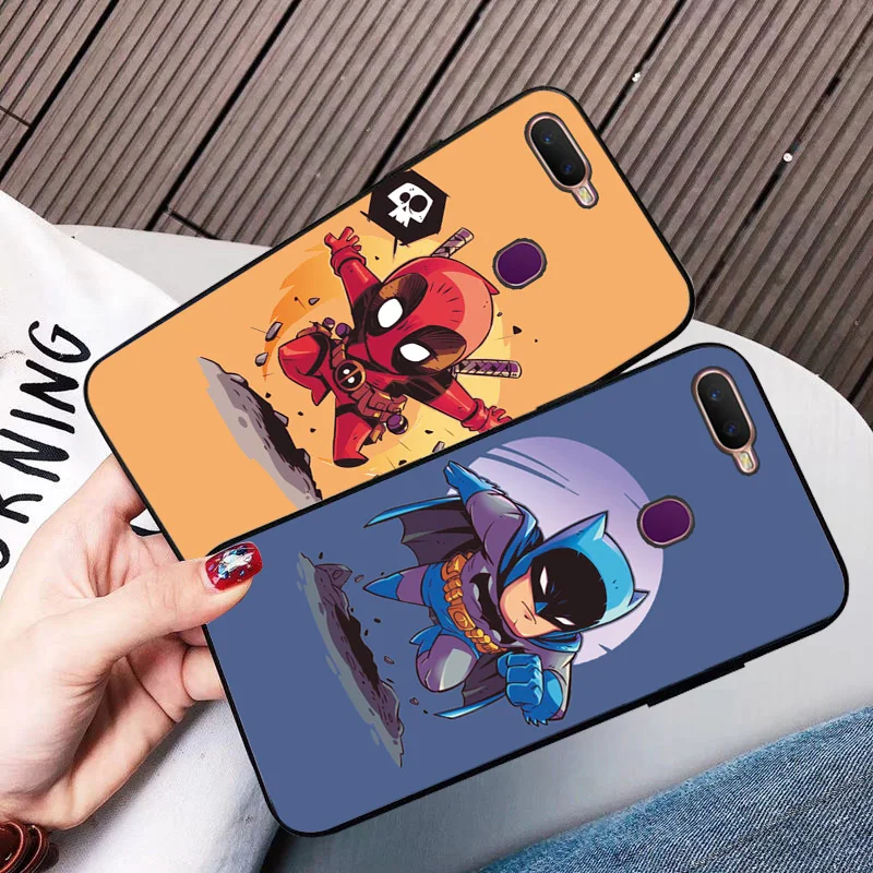 

Clown Girl Back Cases For OPPO A5 A7 A3S AX7 R15 K1 Case Cover The Avengers Black TPU For OPPO RX17 Neo R17 Neo Case Phone Cover