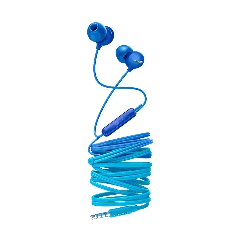 Оригинальные Philips SHE2405 проводные наушники-вкладыши 3,5 мм с микрофоном супер бас для Xiaomi huawei официальная сертификация - Цвет: blue