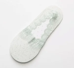 socks 02 Кружевные носки-башмачки; сезон весна-лето; тонкие Нескользящие низкие носки с закрытым носком; женские носки - Цвет: socks 02