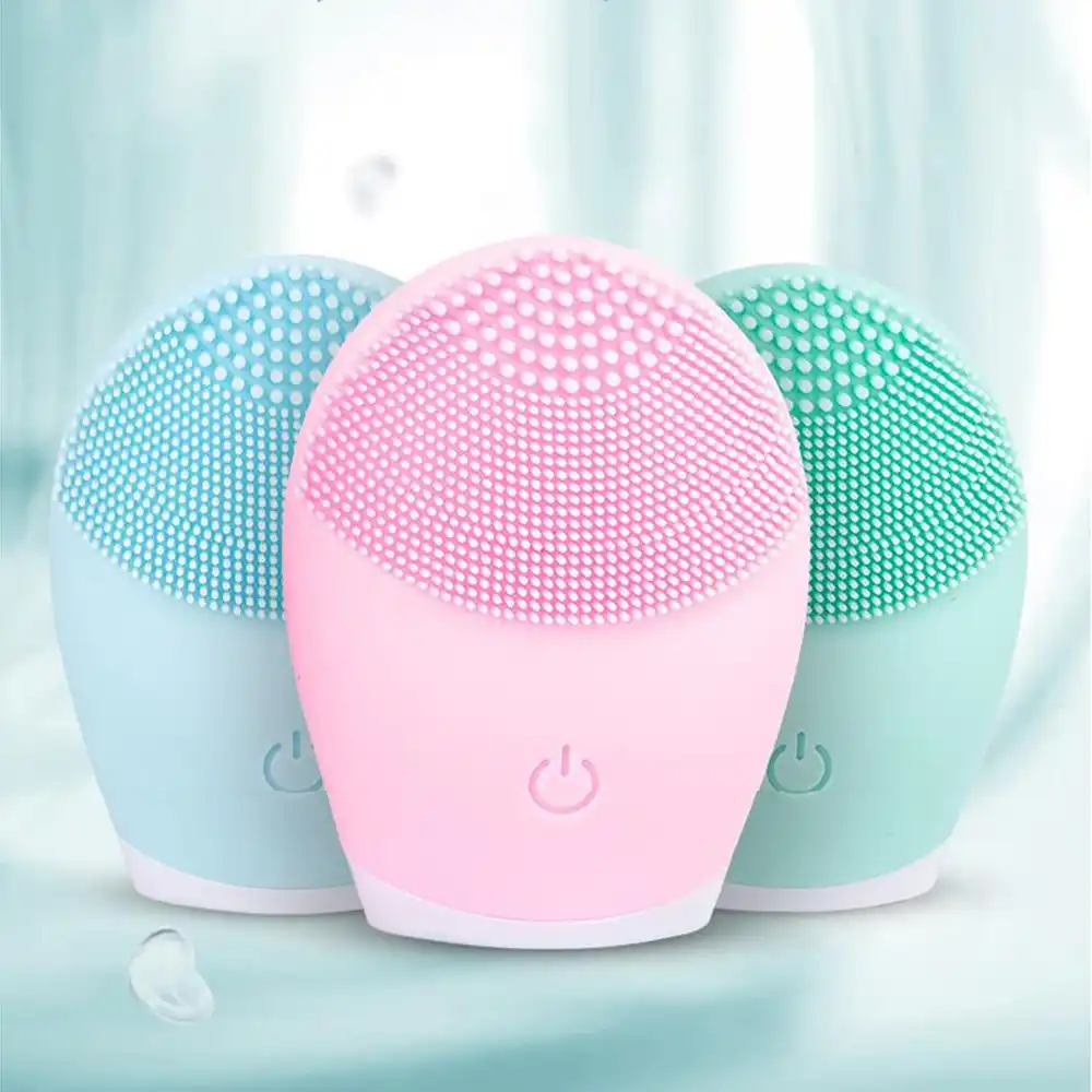 battery powered facial cleansing brush