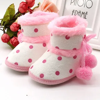 

Newborn Baby Boy Shoes Non-Slip Unisex Winter Warm Baby Booties Soft Soled Infant Toddler Kids Girl Footwear Soft Snow Boots