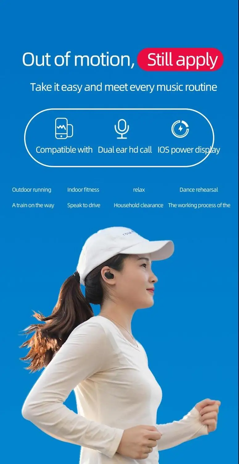 A6s Bluetooths 5 0 наушники с шумоподавлением гарнитура микрофоном свободные для Xiaomi Redmi