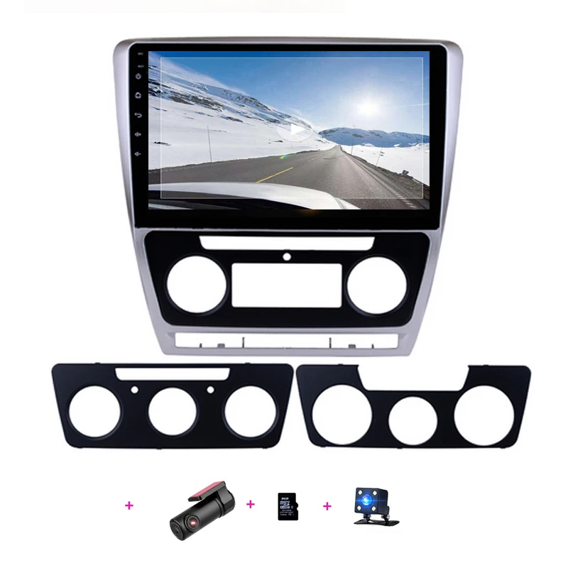 with DVR 8GB CAM 2 din Автомобильный Радио Мультимедиа Видео плеер gps навигация для Skoda Octavia 2 A5 2008 2009 2010 2012 2013 Android 8 2din Авторадио - Цвет: with DVR 8GB CAM