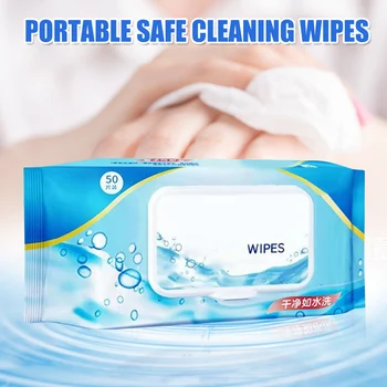 

50 Tablets / Bag Portable Wet Wipes Alcohol-free Gentle And Non-irritating Hygienic Safety Wet Wipes Hand Sanitizer BV789