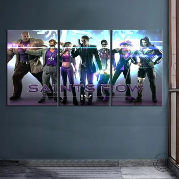 

5pcs Saints Row 4 Poster Games Art Cavnas Paintings Wall Art for Girls Bedroom Decor