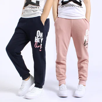 

Girls Sports Pants 2020 Spring/Autumn Korean Style Kids Cotton Casual Trousers Pants For Teen Girl 6 8 10 12 14 Years Dwq635