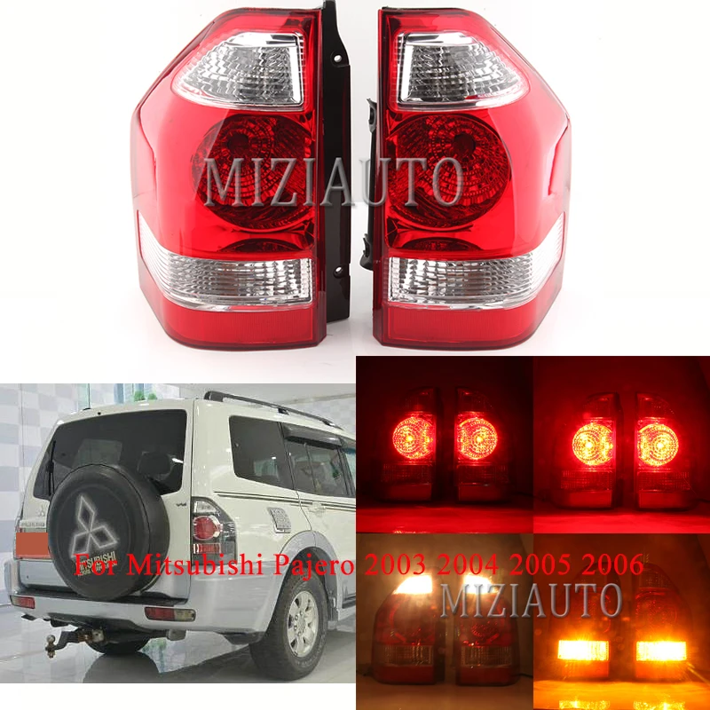 

MIZIAUTO Rear tail light For Mitsubishi Pajero 2003 2004 2005 2006 Warning Light Brake Light Rear Bumper Light Tail Stop Lamp