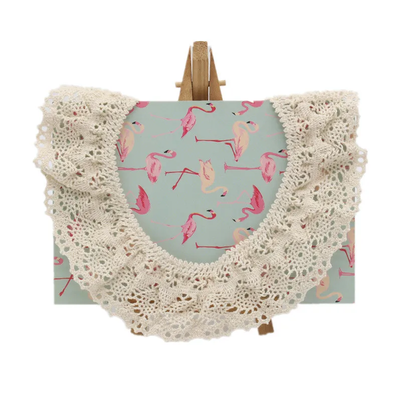 Lace Fabric Lace Garment Accessories Lace Sewing Supplies Lace Decoration Lace Accessories Lace Sewing Accessories Clothing Accessories Beige Cotton Crochet Stretch Lace Fabric DIY Clothes Collar Cuff Skirt Hem Trim Pet Bib Bracelet Sewing Decoration Accessories