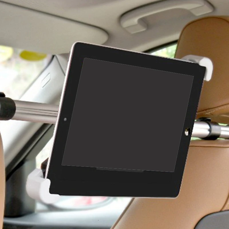 Держатель для планшета на заднем сиденье автомобиля, крепится на подголовник, подставка для планшета, Универсальная регулируемая подставка для компьютера, вращающийся кронштейн на 360