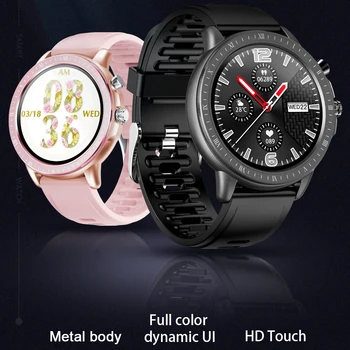 

S02 Smart Watch Women Men Heart Rate Blood Pressure Monitor IP67 Waterproof Fitness Tracker 1.3 inch Full Round Screen Watch