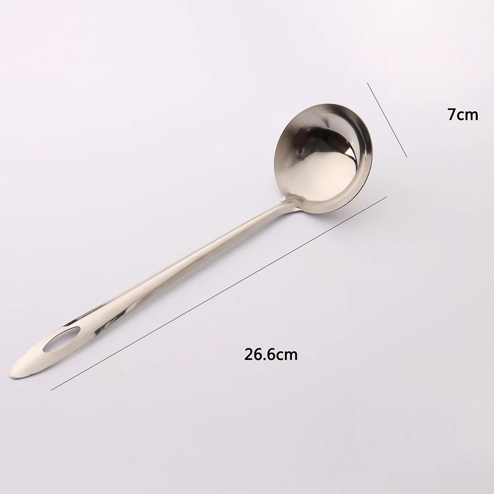 

Useful 2Pcs Stainless Steel Large Soup Spoon Ladle Skimmer Colander Filter Kitchen Tools Chinese Dish Soup Spoon Ladle Colander
