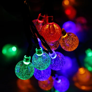 

New Crystal Ball Solar Lamp Power 30LEDS 6.5M LED String Fairy Lights Solar Garlands Garden Christmas Decor Outdoor For