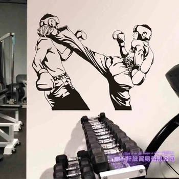 

Kickboxing Club Sticker Boxer Car Decal Free Combat Vinyl Striker Wall Decor Taekwondo Mixed Martial Arts MMA Club Decals