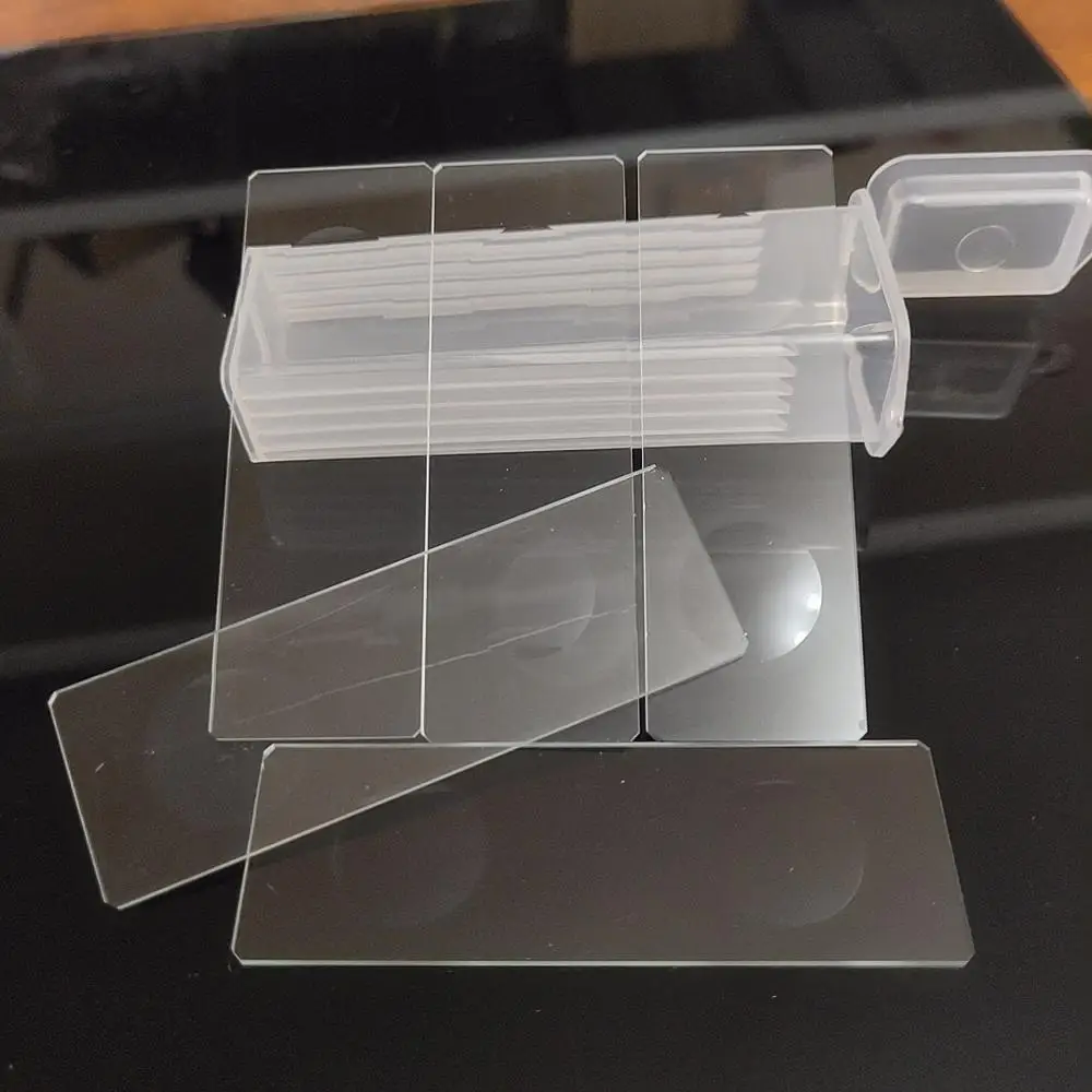 

5Pcs 1mm Thickness Cavity Glass Coverslips Double Concave Microscope Glass Slides Reusable Laboratory Blank Sample Cover Glass