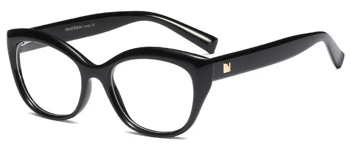 Высокое качество, черная оправа кошачий глаз, очки для чтения, модная оправа для очков для женщин, компьютерные очки oculos de grau lunetes - Цвет оправы: C1 black clear
