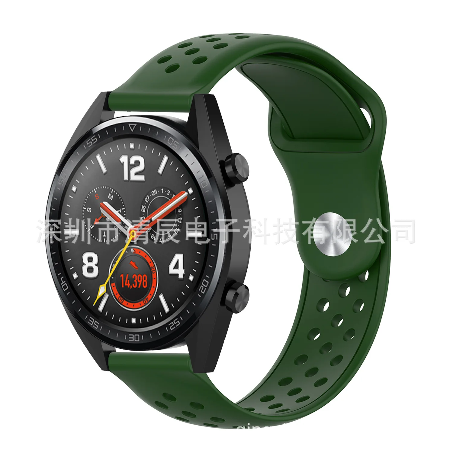 

Suitable for Huawei Watch GT Magic Silicone Watch Strap Breathable Hole Watch Strap 10-Color