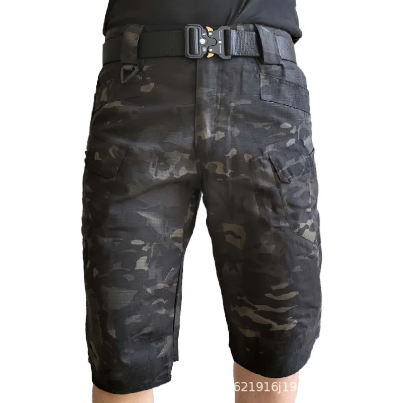 Camo Shorts Mens Summer Outdoor Hiking Sports Training Shorts Multi Pocket Straight Loose Beach sport shorts,men sport pants