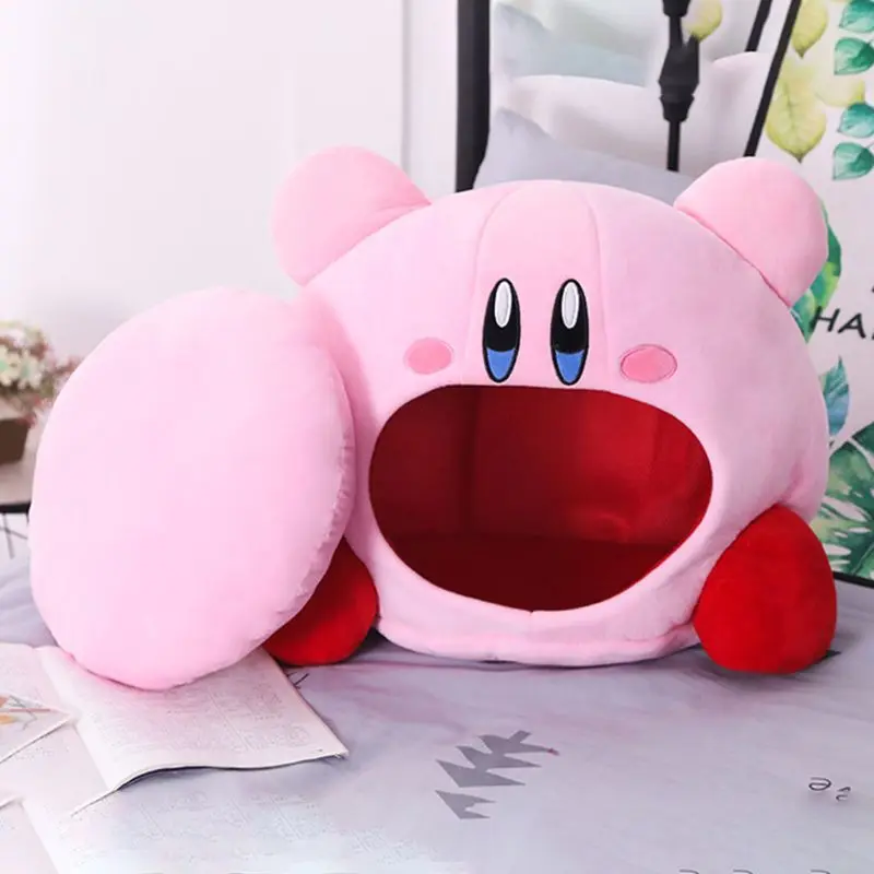 Cartoon Kirby Stuffed Plush Animal Hat Plush Doll Headgear Pillow Nap Baby Birthday Toys R7RB 2