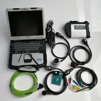 

MB Star C4 SD C4 with V03/2020 software instaleld well on 320gb HDD and used laptop CF30 Toughbook for Diagnosis program code