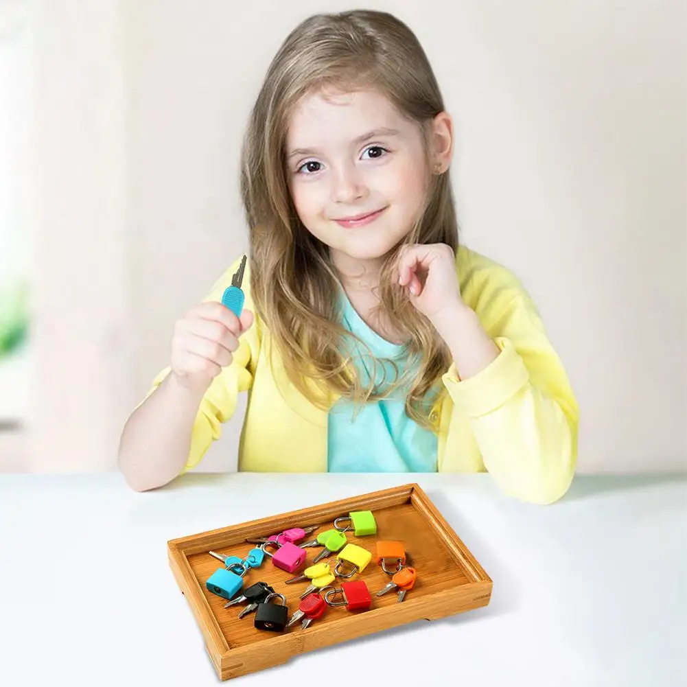 Very best  Teaching Aids Color Small Lock Learning Unlocking Game Early Childhood Education Montessori Key Loc