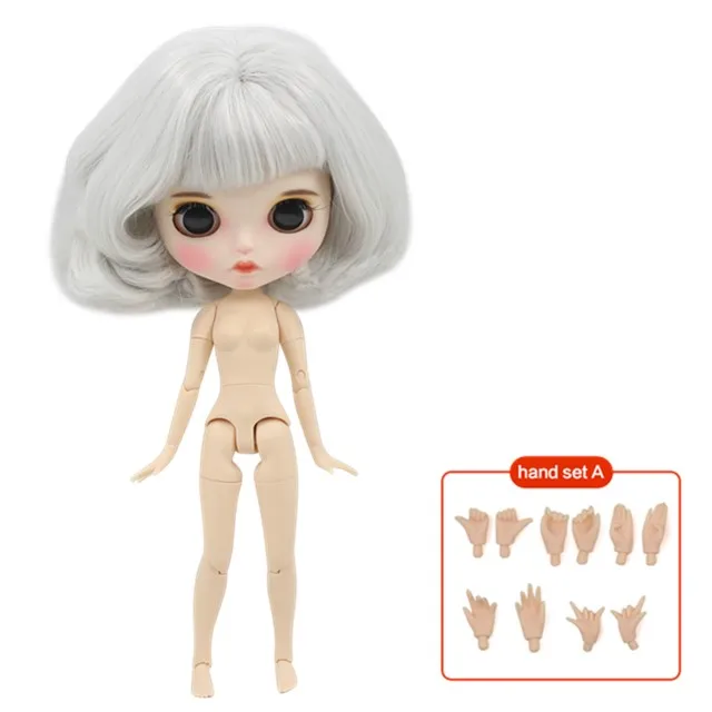 Ледяная фабрика 1/6 blyth Кукла № BL1003 белая кожа ручная роспись лицо спящие глаза соединение тело для девочки подарок - Цвет: with hand A