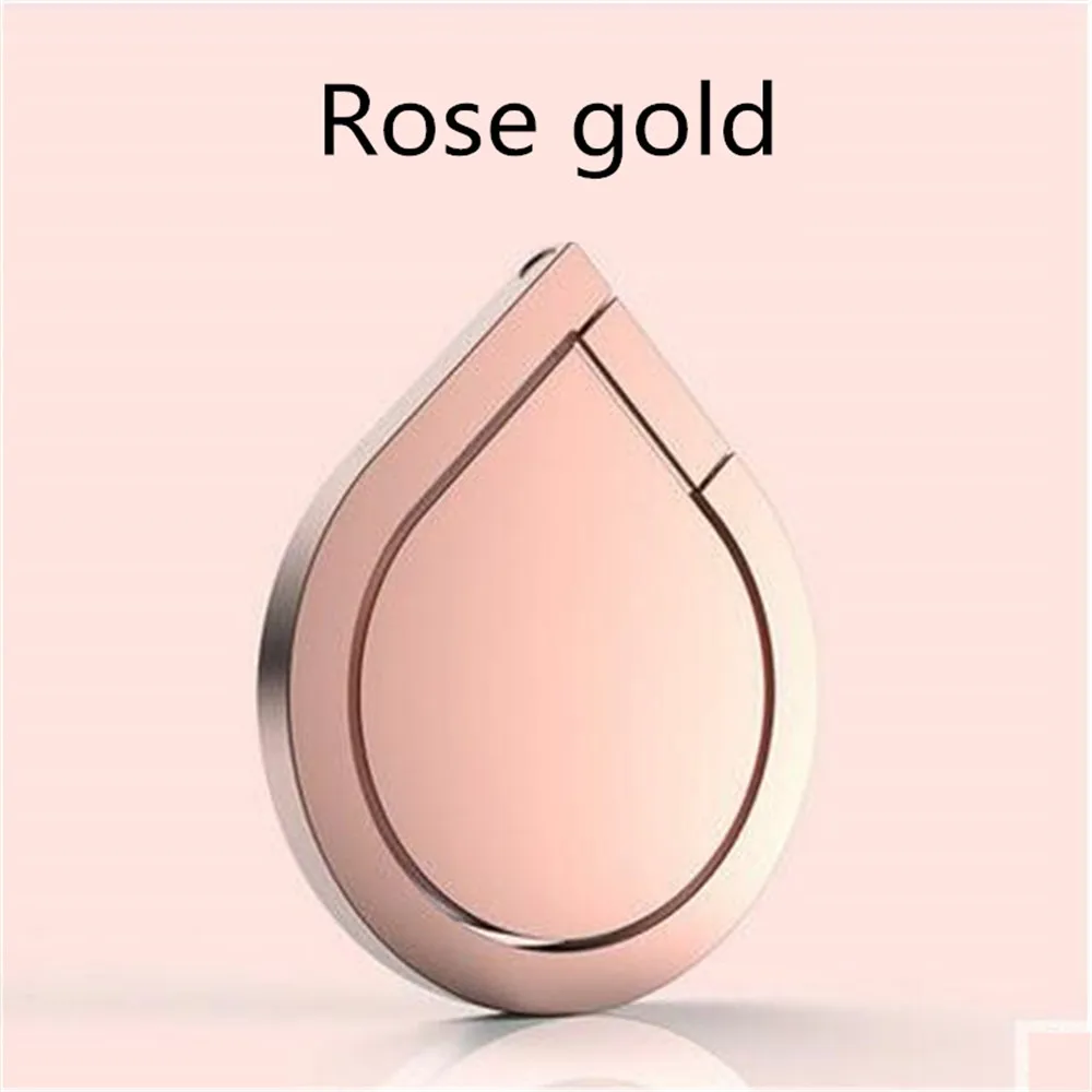 Высококачественный металлический магнит держатель для сотового телефона в форме капли воды подставка для телефона 360 градусов Поворот для iPhone Xiaomi huawei - Цвет: Розовый