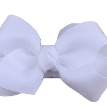 Детские аксессуары для волос в европейском и американском стиле; эластичная повязка на голову в рубчик с бантом для младенцев; 20 цветов на выбор