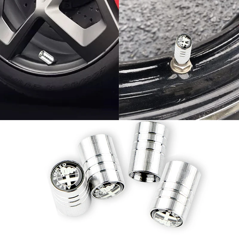 4pcs Fashion Round Car wheel tire valve cap protection cover For Alfa alpha Romeo 159 147 156 Giulietta Mito KEYRING | Автомобили и