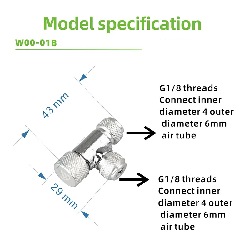 Wyin Высококачественная игла регулятор клапана костюм 4*6 мм co2 специальная трубка для аквариума аквариум СО2 системная диоксид углерода тонкой настройки - Цвет: W00-01B