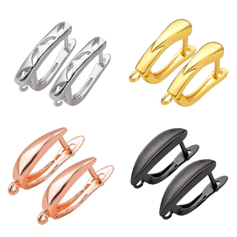 

Peixin Charm Jewelry Making Women's Earrings Hook Clasp Fashion Hollow Design Crystal Tassel Earrings Hook Fastener Wholesale