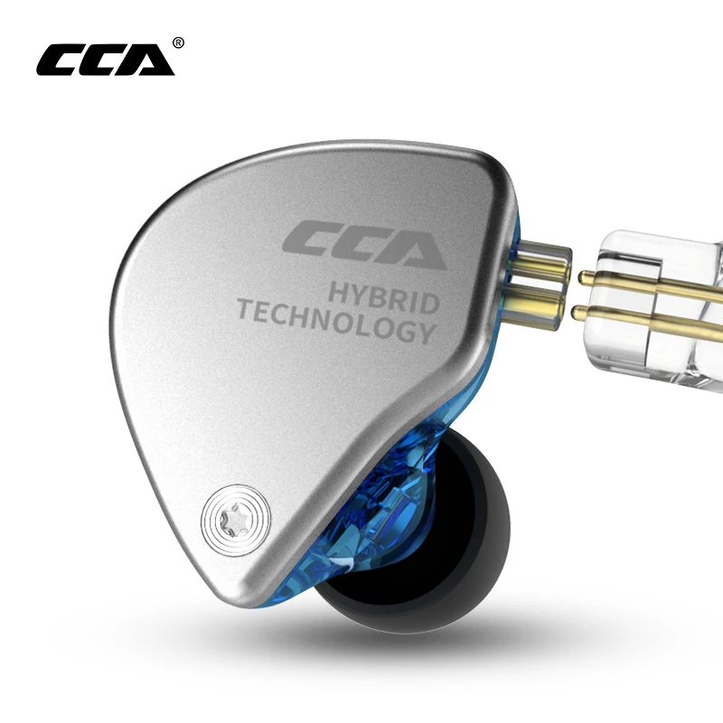 CCA CA4 In Ear Earphones 1BA 1DD HIFI Stereo Audiophile Subwoofer Headset Music Sports Gaming Wired Headsets Replaceable Cable