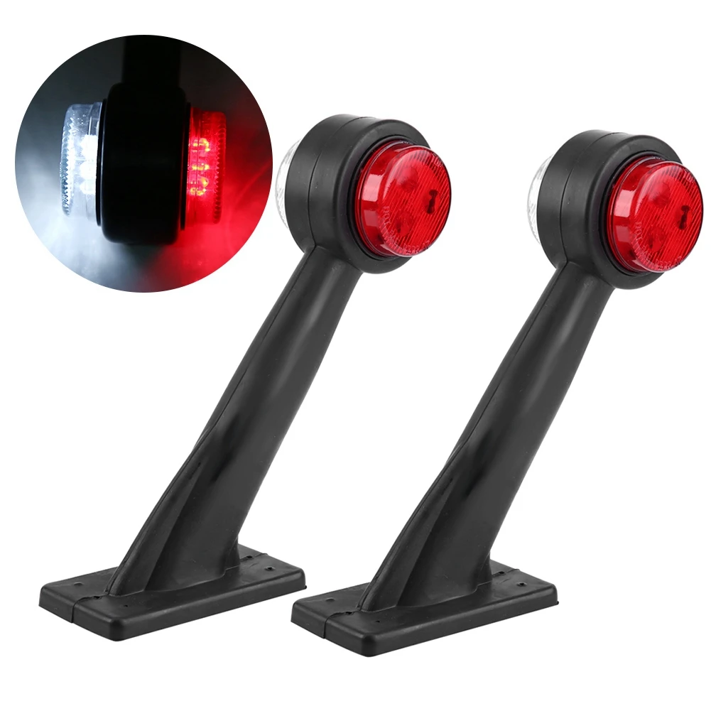 

New 2Pcs Side Marked Lamp 12 LED 12V-24V Elbow Side Marker Indicator Light Lamp Side Marked Lamps For Car Truck Dropshipping