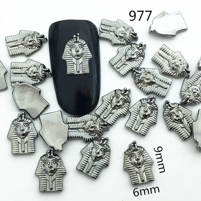 

Retro Punk Style Men's Japanese-style Celebrity Style Nail Jewelry DIY Alloy Small Metal Pharaoh Phototherapy Nail Ornament