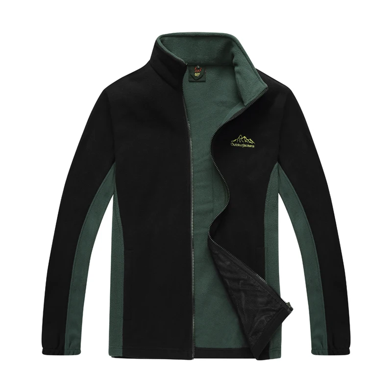 Mountainskin Men Women's Hiking Fleece Jacket Outdoor Sport Man Breathable Windbreaker Climbing Camping Trekking Male Coat VA588 - Цвет: Men Black