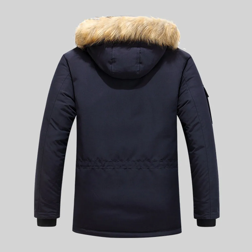 Мужская парка, модная, повседневная, толстая, теплая, плюс размер 4XL 5XL 6XL, осенне-зимнее пальто, большой размер s, капюшон из искусственного меха, мужские стеганые куртки
