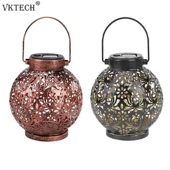 

Vintage Solar Lamp Solar LED Lantern Outdoor Garden Iron Hanging Lantern Lawn Path Landscape Decorative Light