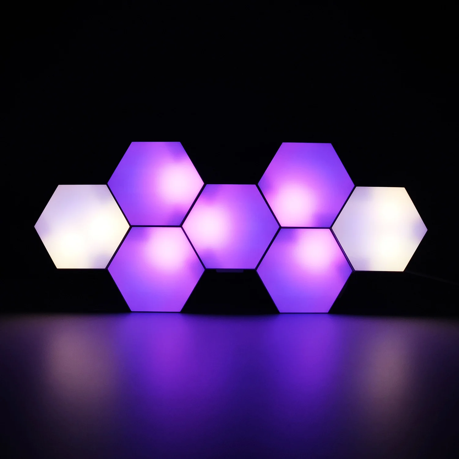 

Hexagonal Wall Light Modular Lights Creative Geometry Assembly Quantum Lamp Wall Honeycomb Lamp Led Strip Lights