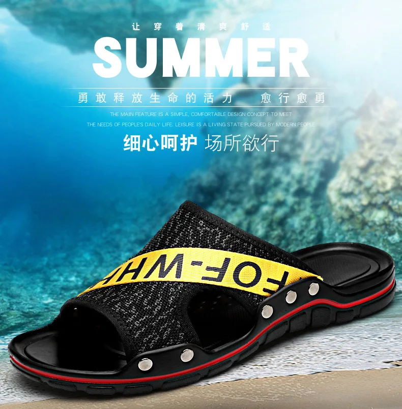Hot Selling Plus-sized Menswear-Style Leather Anti-slip Slipper Soft-Sole Trend Korean-style Casual Sandals Men's