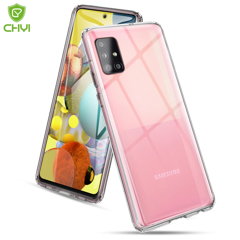 Роскошный Прозрачный ударопрочный чехол для телефона Samsung Galaxy A51 5G бампер из ТПУ с