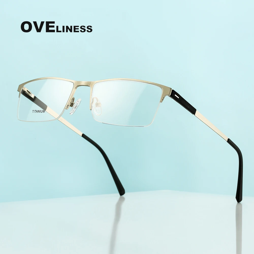 

Optical Titanium alloy Glasses Frame Men Ultralight Square Prescription Myopia Eyeglasses eye glasses Frames Screwless eyewear