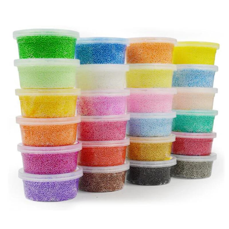 24 Colors Play Foam Light Soft Colored Modeling Clay Magic Air Dry Slime Plasticine Play Set Playdough With Free Molds