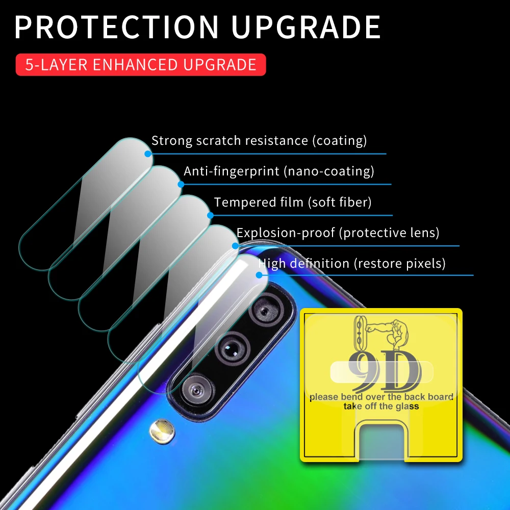 3 шт Для samsung Galaxy A50 9D защита для экрана камеры пленка объектива samsun мягкое