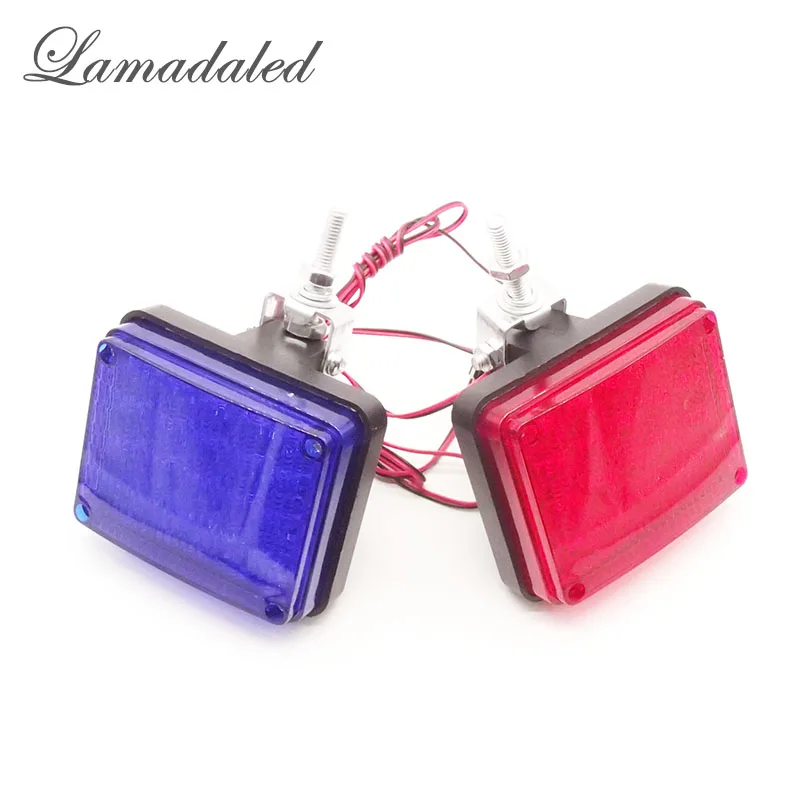 

DC12V red blue square 40LED high Bright police motorcycle motorbike front strobe lights flash warning lamp