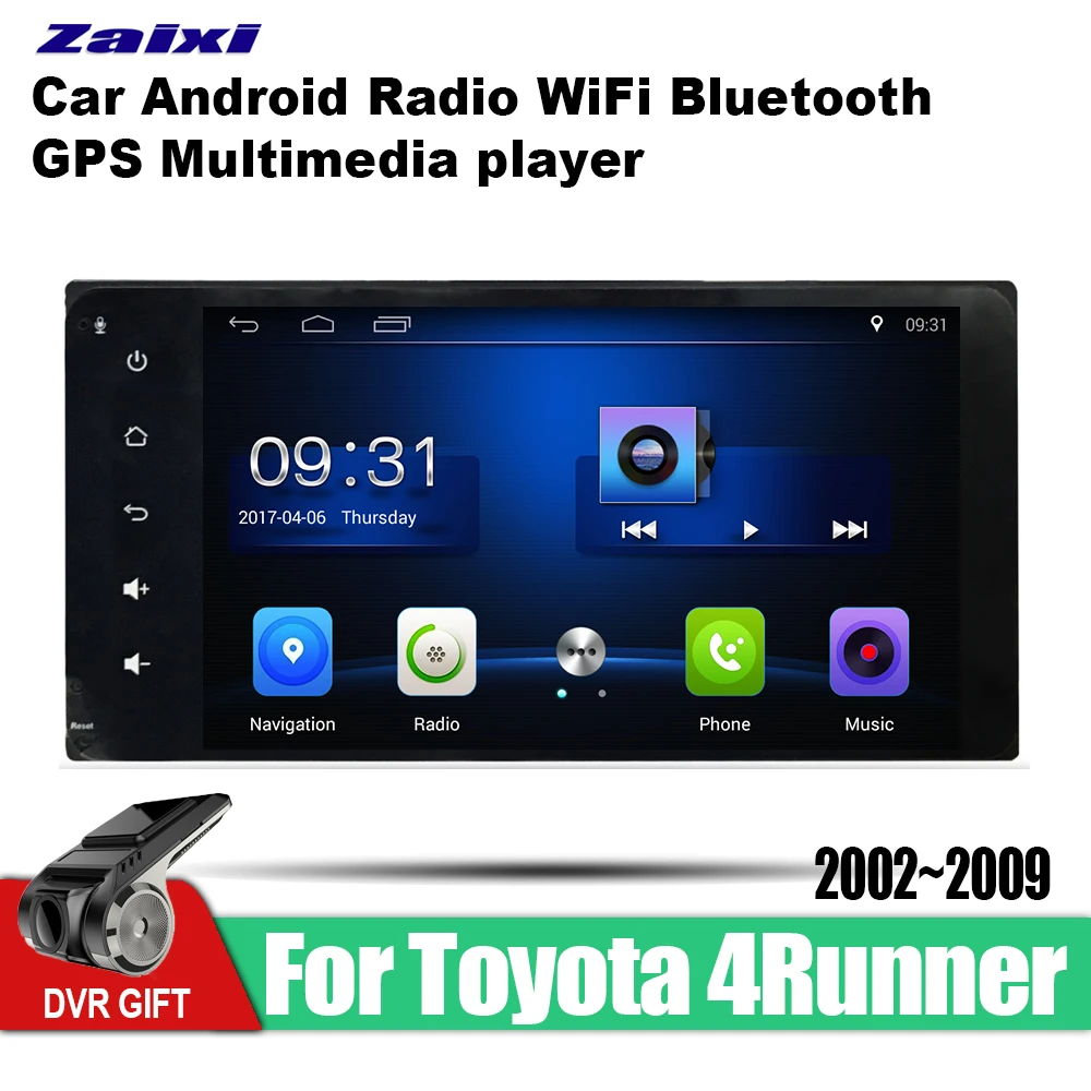 ZaiXi Android автомобильный мультимедийный GPS навигатор 2 din для Toyota 4Runner SW4 Hilux Surf 2002 ~ 2009