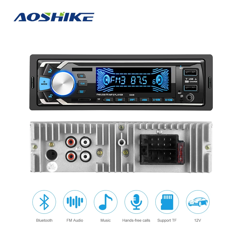 AOSHIK Быстрая зарядка Автомобильный MP3 Bluetooth плеер 12 в 60 Вт беспроводной приемник