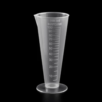 

1PC 100ml Laboratory Bottle Lab Kitchen Plastic Measuring Cup Measuring Cup