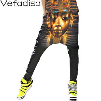 

Vefadisa Spring Character Painted Women Pants 2020 Low Waist Thin Casual Full Length Pants Loose Harem Pants Tide Brand QYF1862