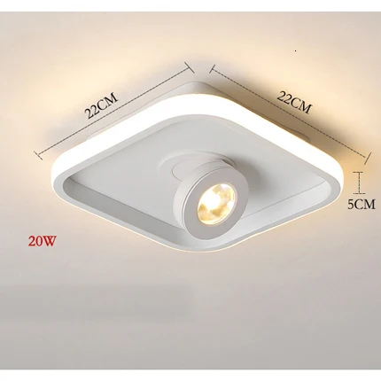Светодиодный светильник для прихожей, светодиодный потолочный светильник для коридора/коридора, современные прожекторы, скандинавские лампы для дома и входа - Цвет корпуса: D  white